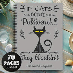 Cat Spiral Password Notebook: Login Recording