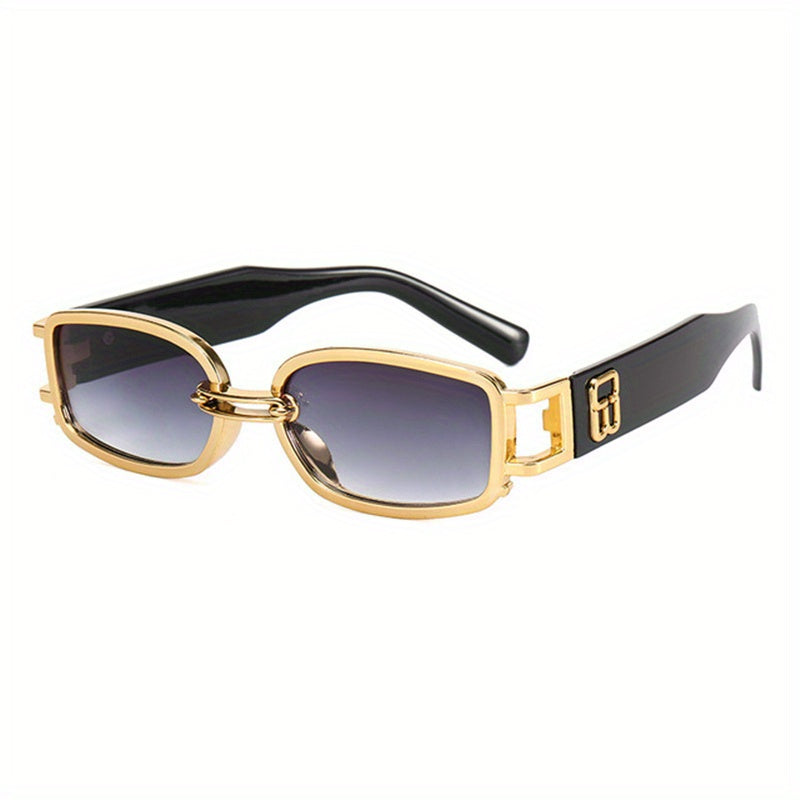 Y2K Rectangle Metal Sunglasses UV400