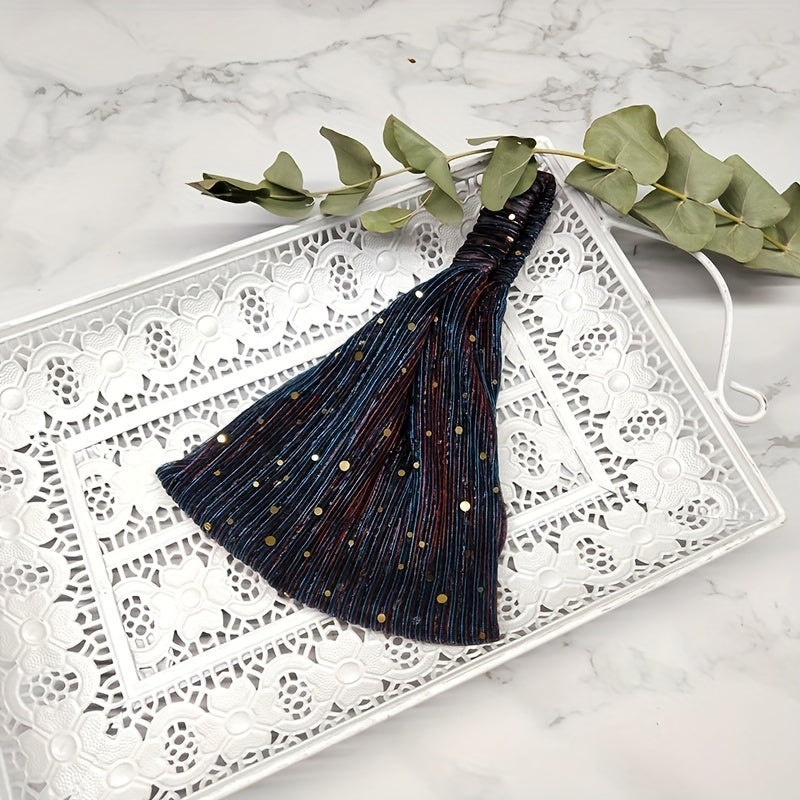 Sequins Wide Headband African Head Wrap Boho Turban Elastic Hair Band