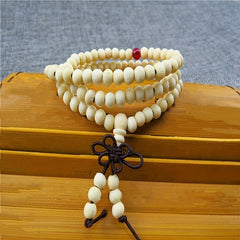 Sandalwood 108 Buddha Bead Bracelet Wooden Bead Bracelet