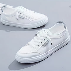 Women's Slip On Flat Sneakers Low Round Toe Mesh Breathable Shoes