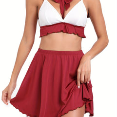 Sexy Sailor Role Play Costume Crop Top & Skirt Lingerie Set