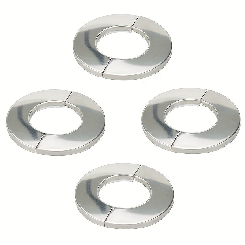 4pcs Round Escutcheon Plate 304 Stainless Steel 22mm Wall Pipe Covers