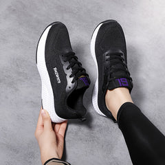 Women's Comfy Athletic Running Shoes Lace-up Breathable Walking Sneakers