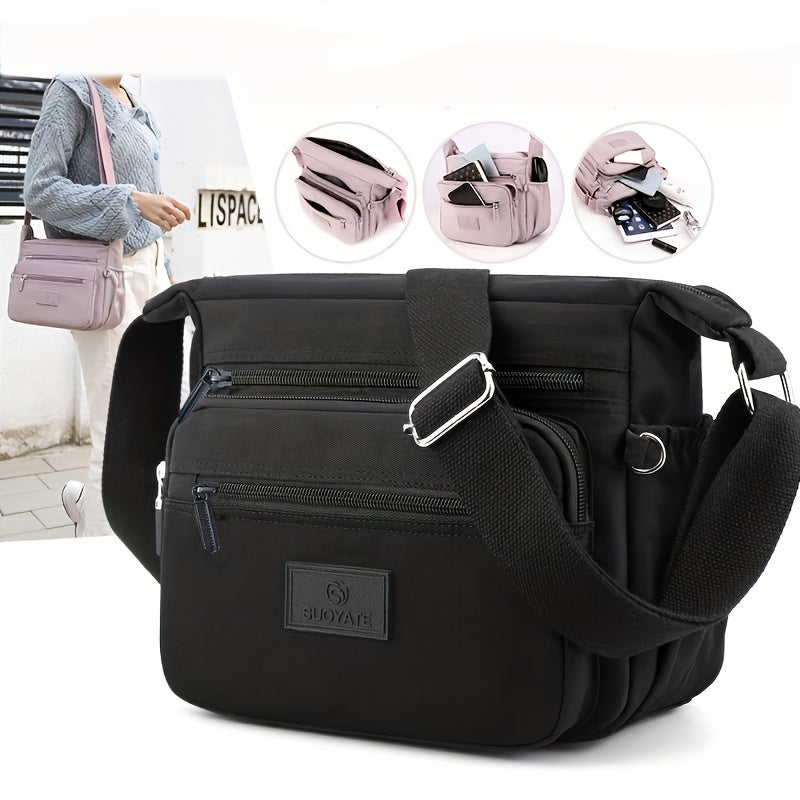 Casual Nylon Crossbody Bag Women's Pockets Purses Lightweight Daily Shoulder Bag