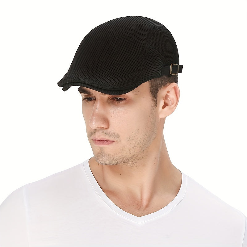 Summer Casual Breathable Beret Solid Sunscreen Peaked Hat