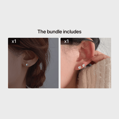 Moonstone Stud Earrings Delicate Jewelry 1Pair