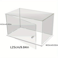 Transparent Display Box With Handle for Building Block Toy Doll Storage