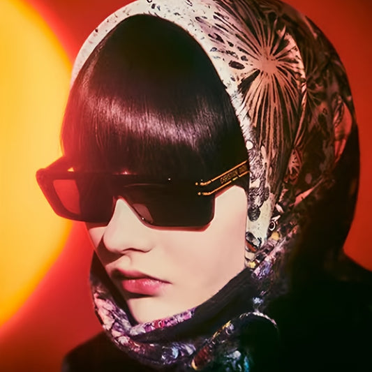Vintage Oversized Rectangle Sunglasses For Women