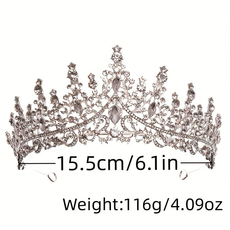 Rhinestone Queen Crown Headband for Prom Birthday