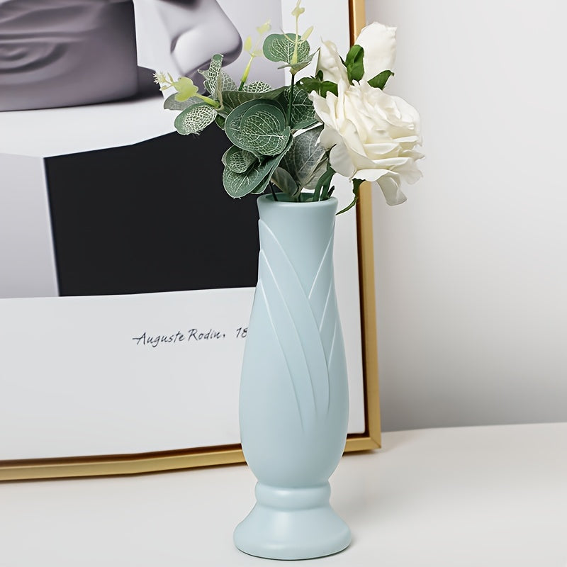 1pc Plastic Vase Creative Petal Shaped Vase Anti-drop Home Decoration