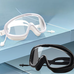 Large Frame Waterproof Anti-fog Swim Goggles