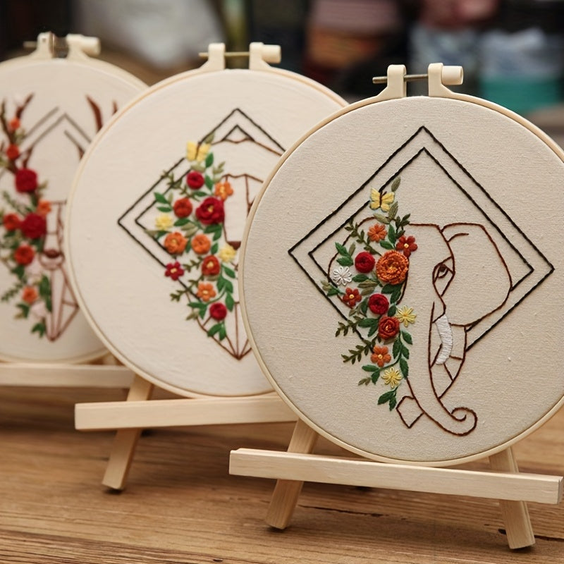 3D Plants & Animals Embroidery DIY Material Pack