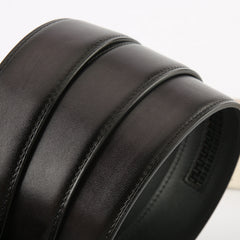 Men's Leather Belt Automatic Buckle Business Waist Strap High Belt