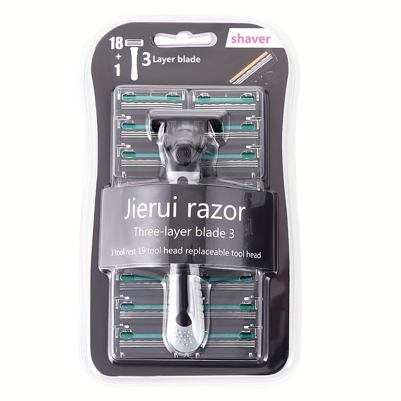 Men's Disposable Shaving Razor Blade Set 1 Holder & 19 Blades