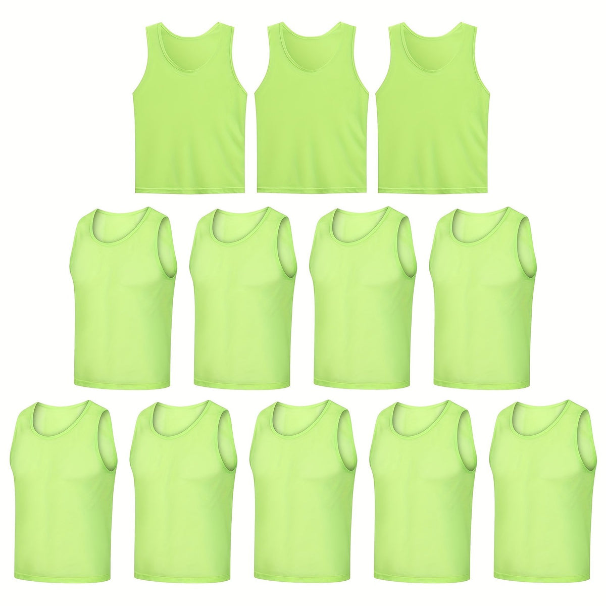 12pcs Quick Dry Soccer Practice Vests Pinnies Jerseys Soccer Bibs For Adult