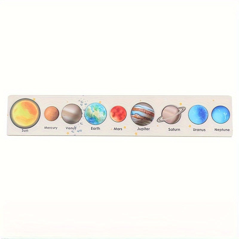 Solar System Puzzle with 8 Planets - Educational Wooden Puzzle