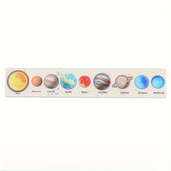 Solar System Puzzle with 8 Planets - Educational Wooden Puzzle