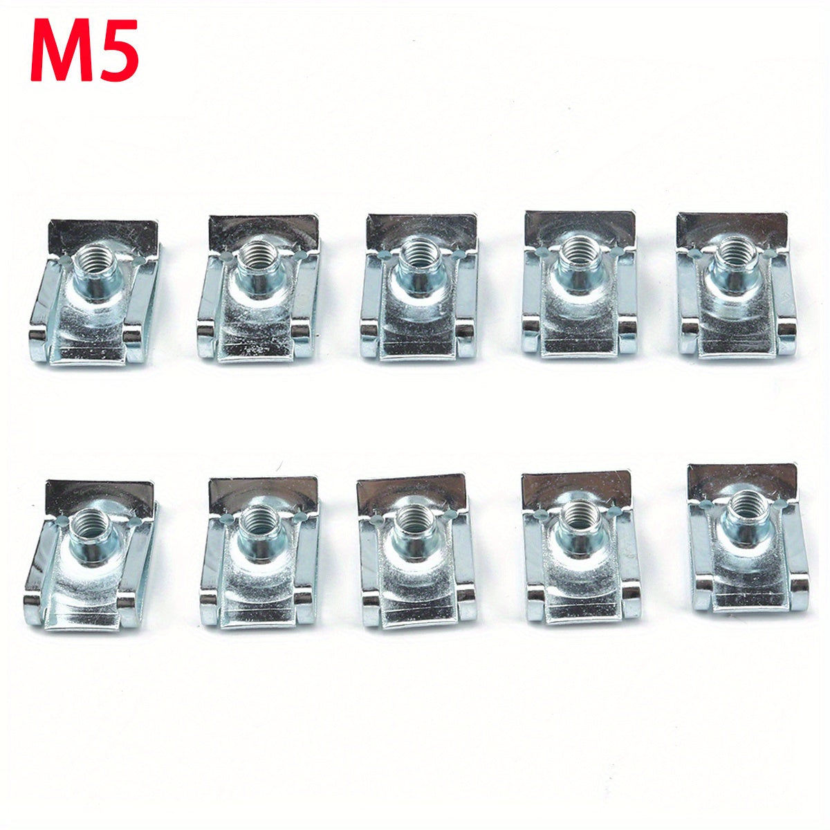 10pcs Manganese Steel Clip Nut Reed U Nuts Fastener Assorted Kits for Motorcycle