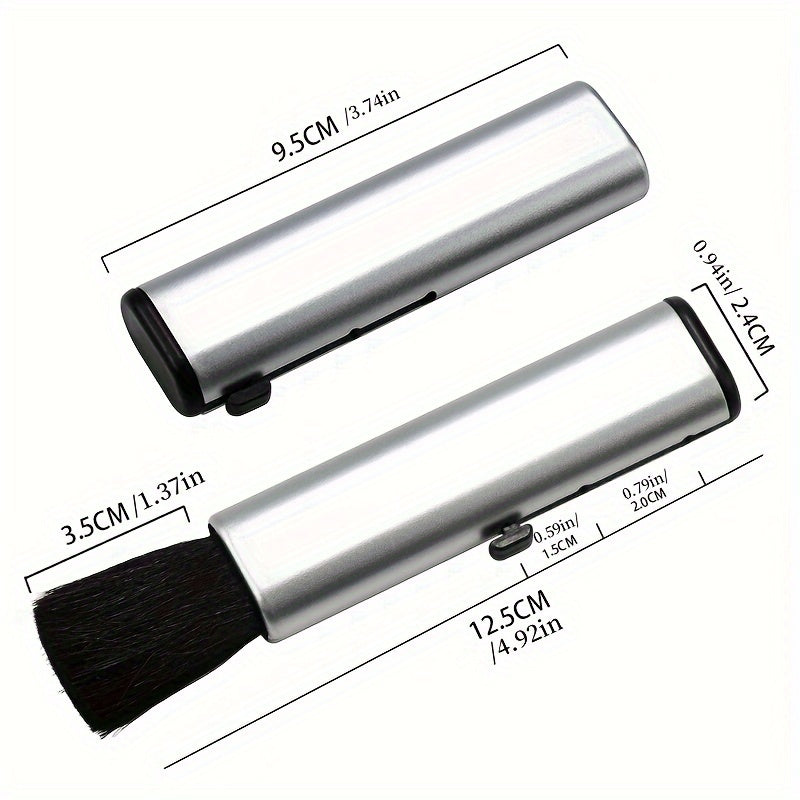 Car AC Outlet Cleaning Brush Soft Hair Dust Removal Telescopic Brush
