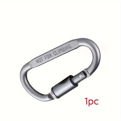 Aluminum Alloy D-Shaped Hanging Buckle for Camping, Hiking, Fishing