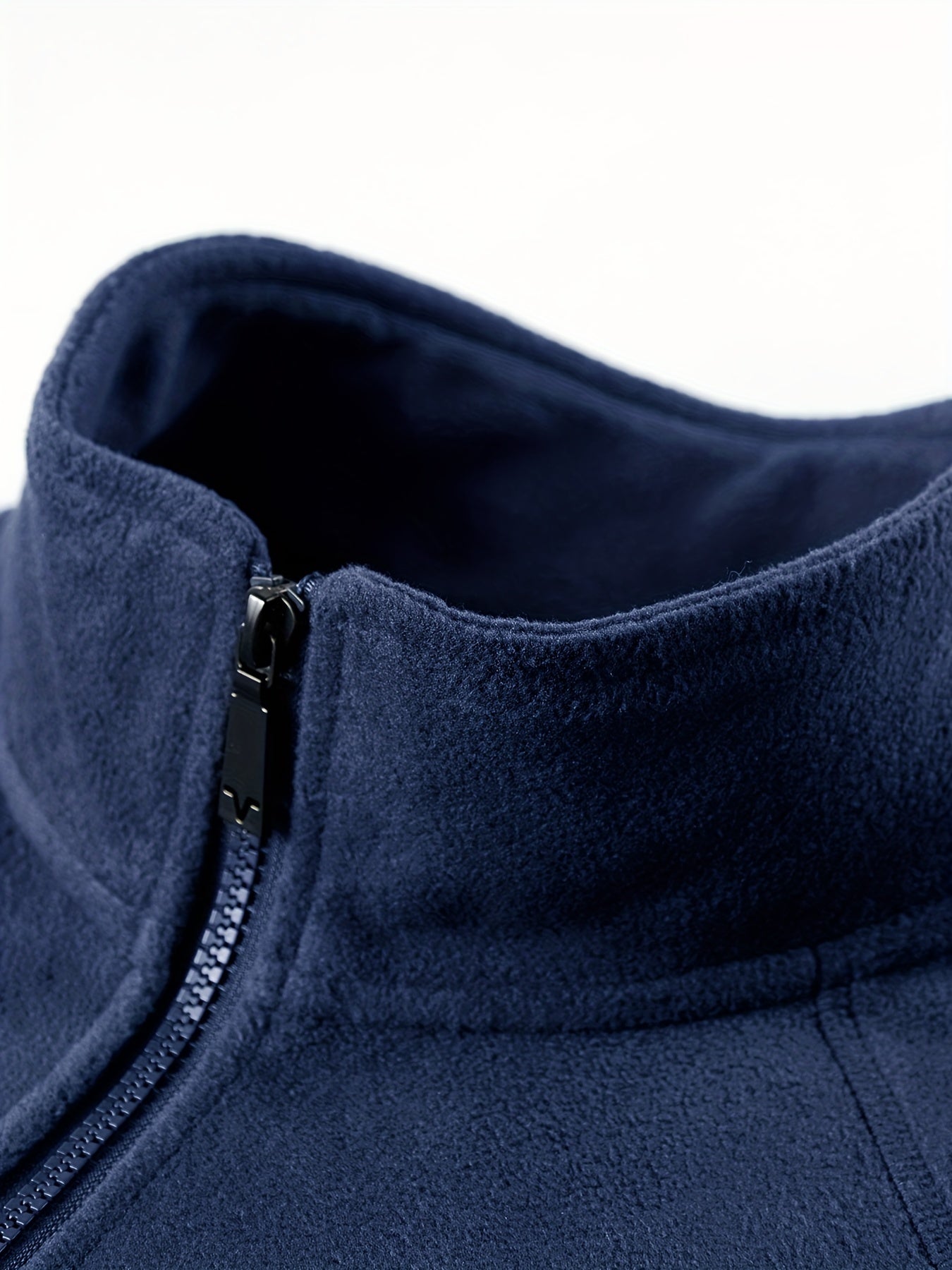 Men's Warm Fleece Solid Jacket for Autumn and Winter