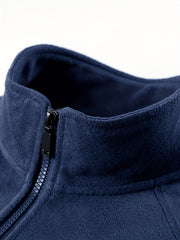 Men's Warm Fleece Solid Jacket for Autumn and Winter