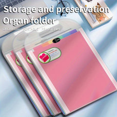 A4 Rainbow Handheld Accordion Bag Folder 13 Grid Large Capacity