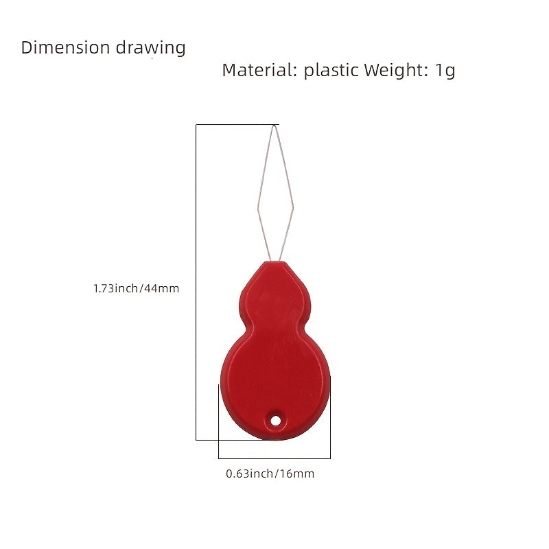 Plastic Needle Threader Gourd Shaped DIY Cross Stitch Threading Tool