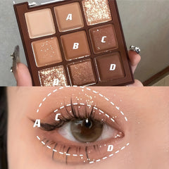 Mocha Chocolate Series 9 Eyeshadow Palette - Matte & Shimmer Eyeshadows