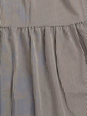 Plus Stripe Print Lantern Sleeve Maxi Dress