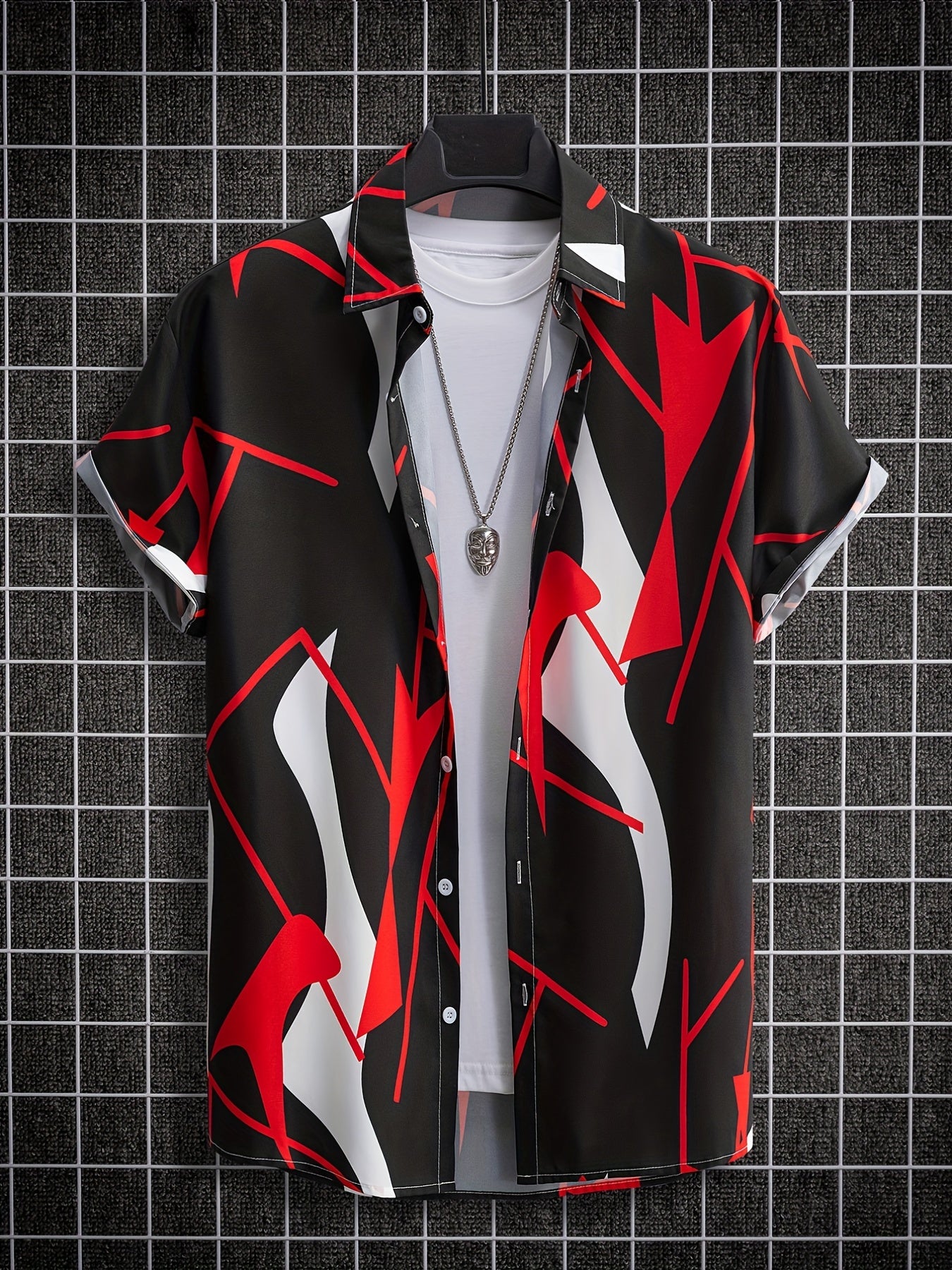 Men's Digital Printed Resort Button Up Shirt