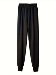 Women's Plus Size Solid Casual Pants with Fleece Liner