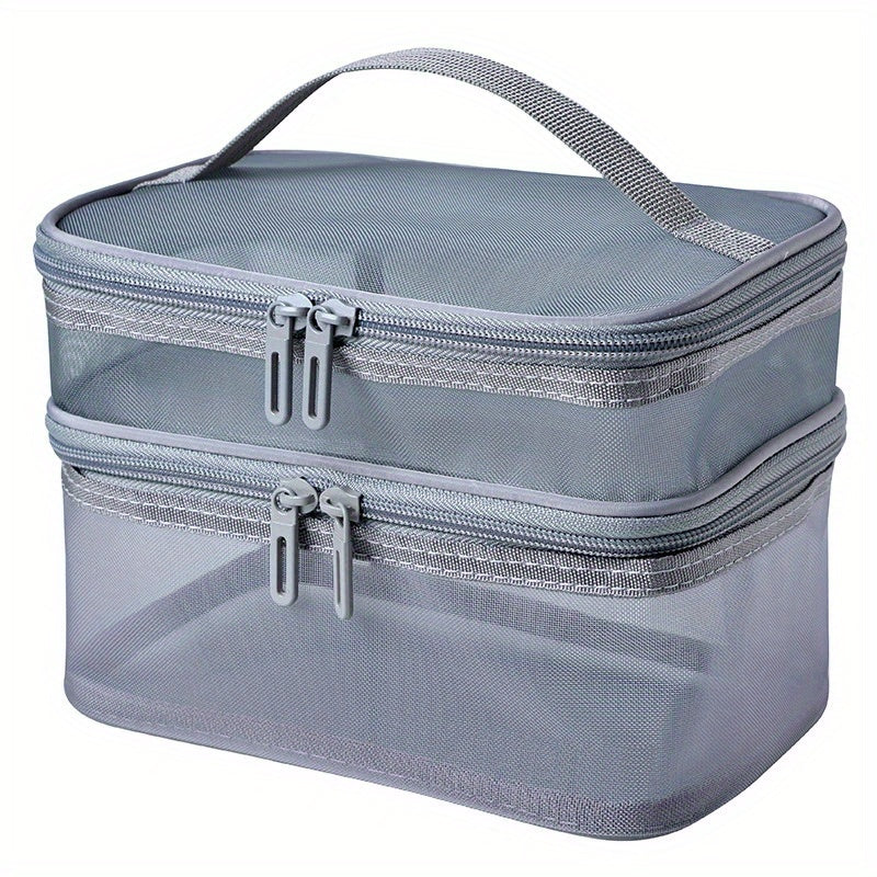 Mesh Cosmetic Organizer Travel Toiletry Bag Portable Makeup Bag