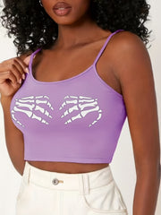 Skeleton Hand Print Sleep Tops