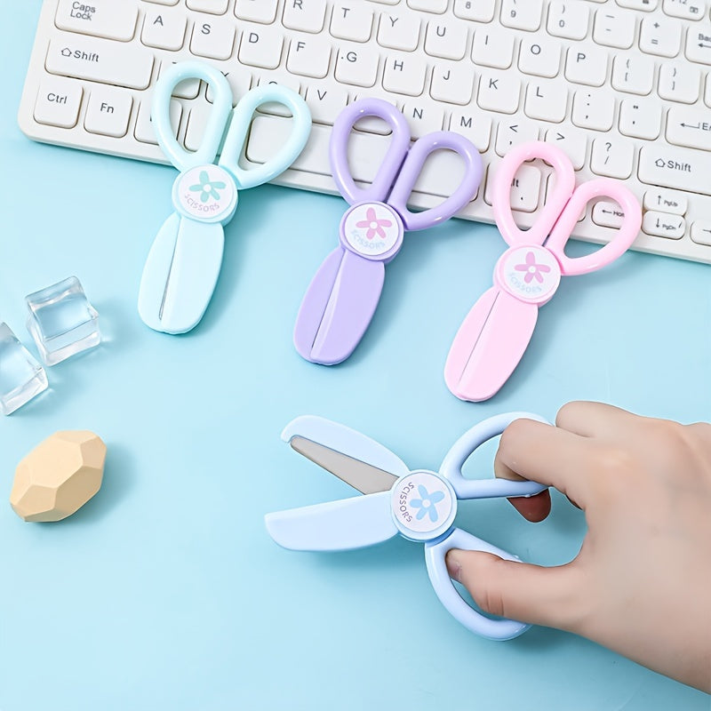 2 Sets Preschool Round-headed Safety Scissors