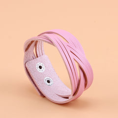 Hip Hop Style PU Leather Bracelet for Party Wear