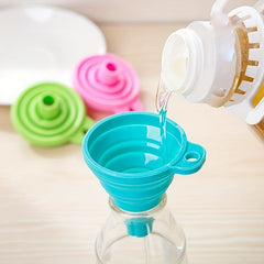 3pcs Mini Funnel Multifunctional Silicone Folding Funnel Heat Resistant