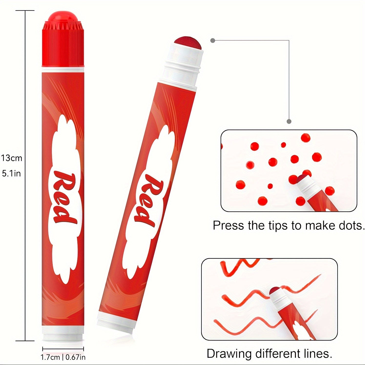 6 Colors Bingo Daubers Washable Dot Markers