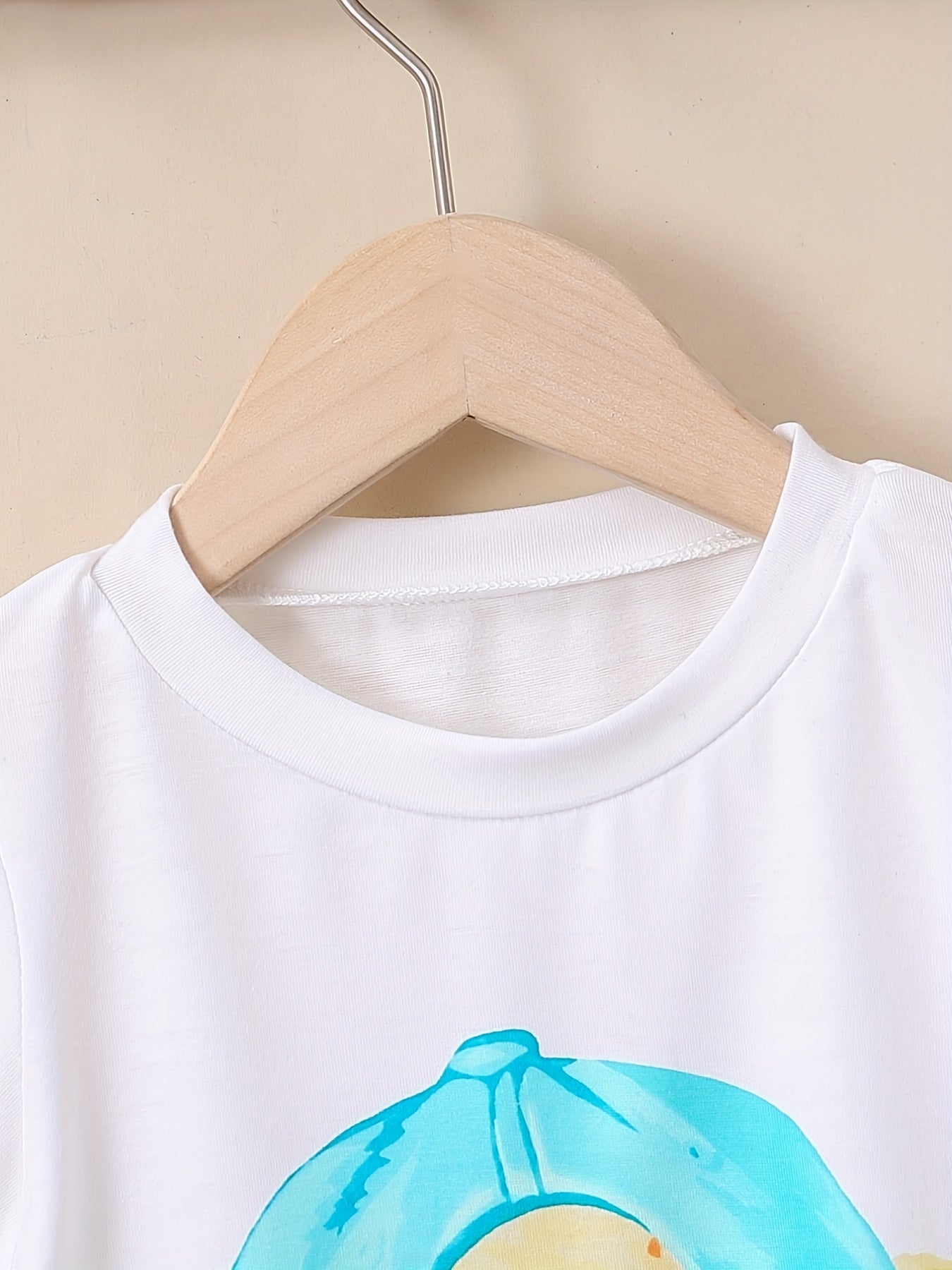 Boys Teddy Bear Graphic Print T-shirt & Shorts Set
