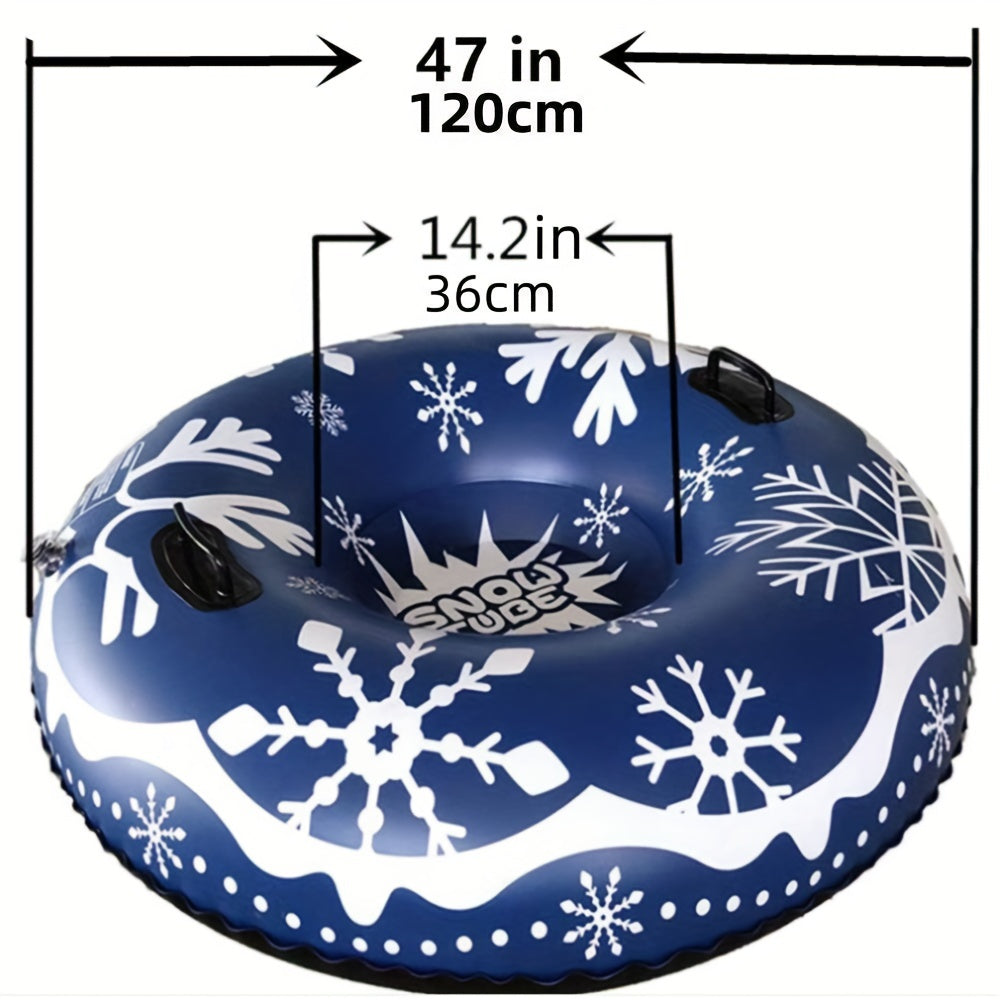 Inflatable Skiing Ring Thickened Coldproof PVC Sled