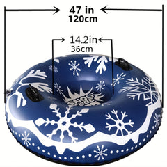 Inflatable Skiing Ring Thickened Coldproof PVC Sled