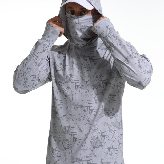Men's UPF 50 Sun Protection Hooded Jacket Quick Dry Long Sleeve