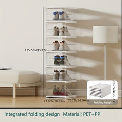 6pcs Portable Shoe Storage Boxes - Organize Shoes, Books