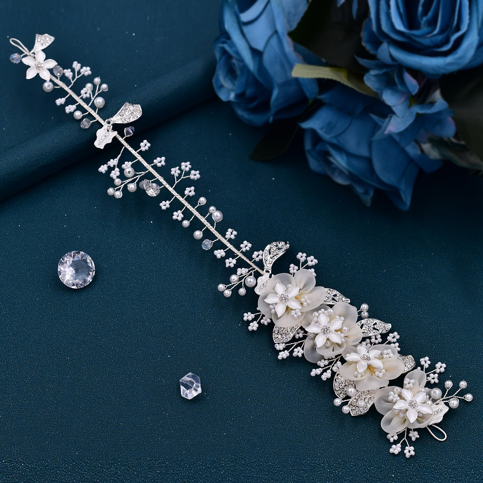 Bridal Flower Headband Wedding Hair Accessory