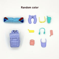 10pc Doll Accessories for 11.5" Dolls, Backpacks, Sleeping Bags, Travel Toy