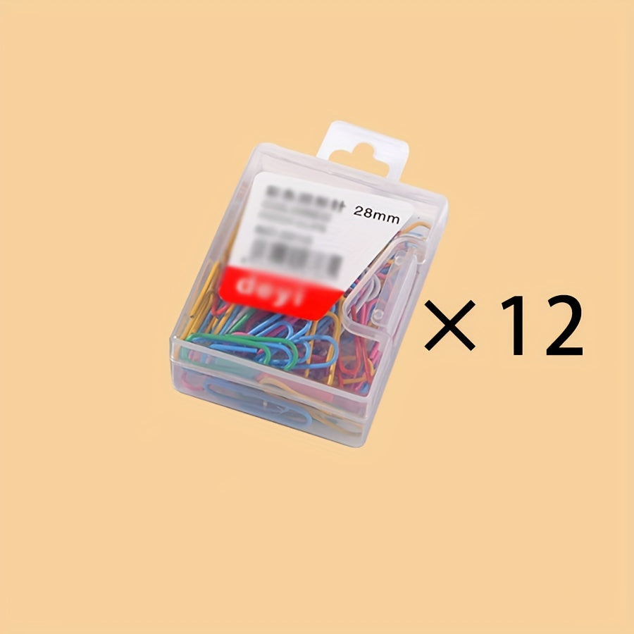 Colorful 80pcs Binder Paper Clips, 28mm Office & School Supplies