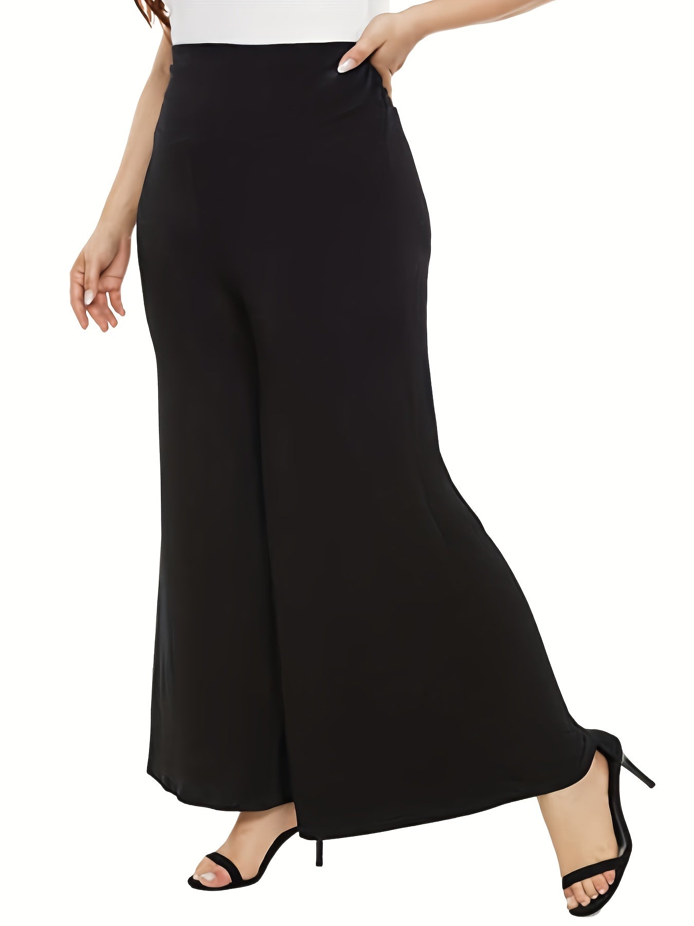  High Rise Wide Leg Pants