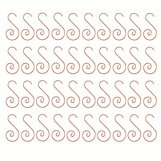 40pcs Christmas Ornament Hooks S Shaped Hangers Party Decor