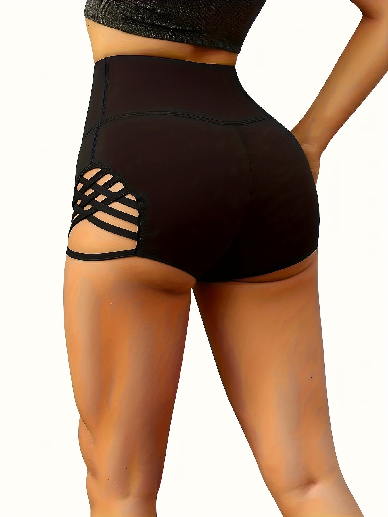 Women's Side Cut Out High Stretch Running Shorts